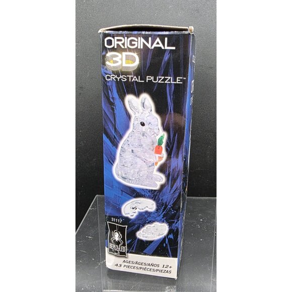 3D Crystal Puzzle Bunny 43-Piece Set Ages 12+ By BePuzzled - Picture 4 of 7